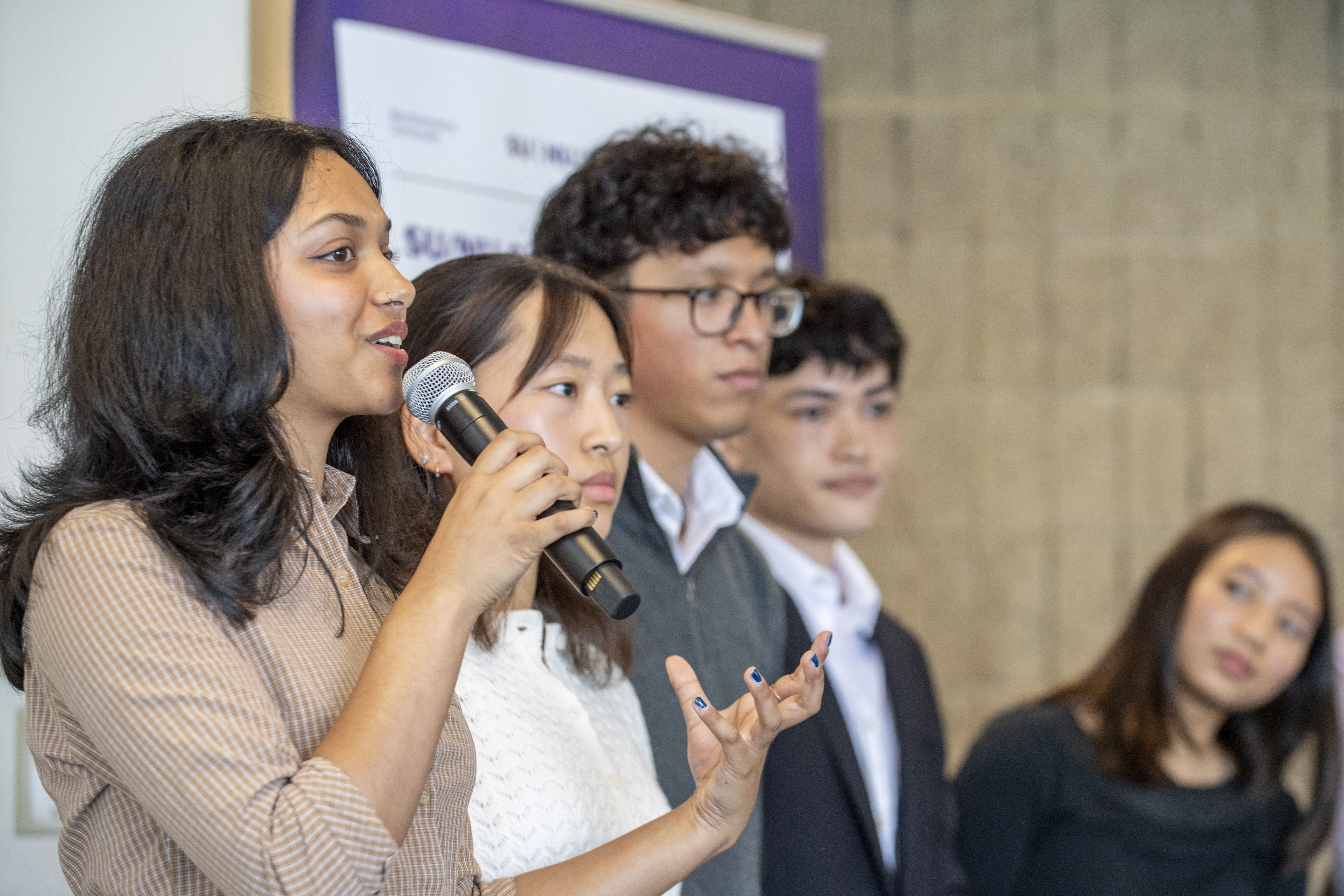 A team presents their work at the case competition