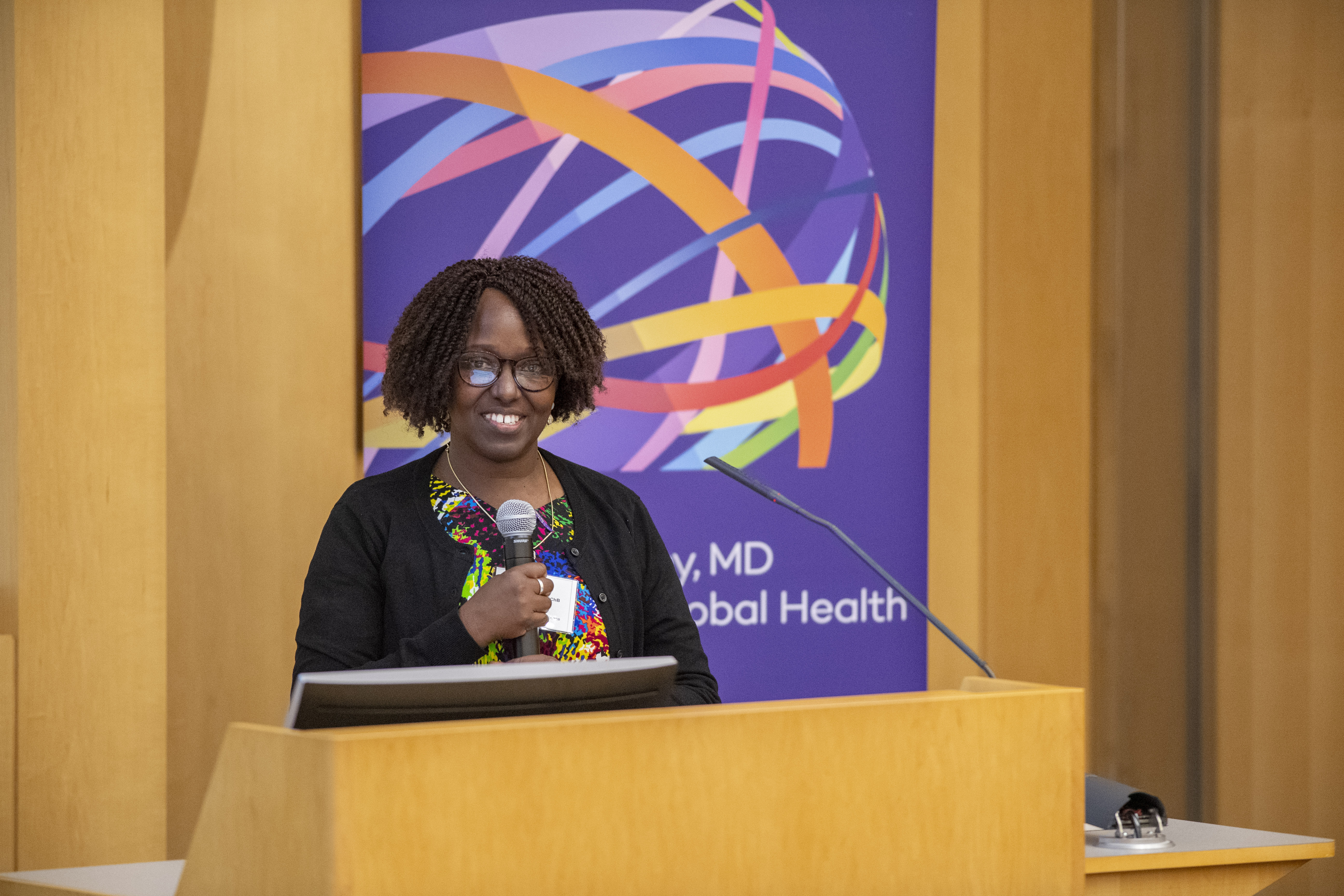 Wagaki Gicheru presenting a keynote address