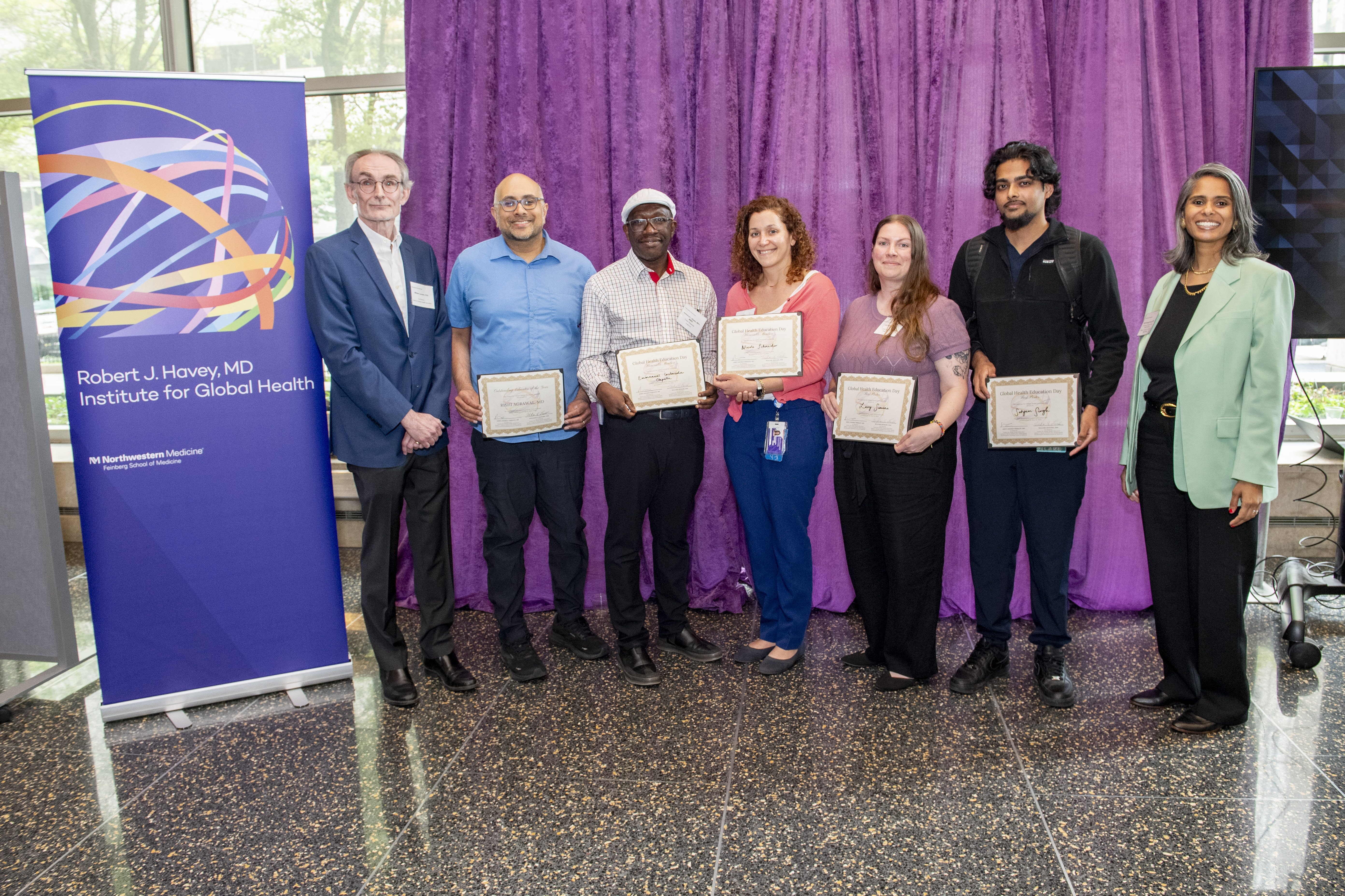 poster winners at Global Health Education Day