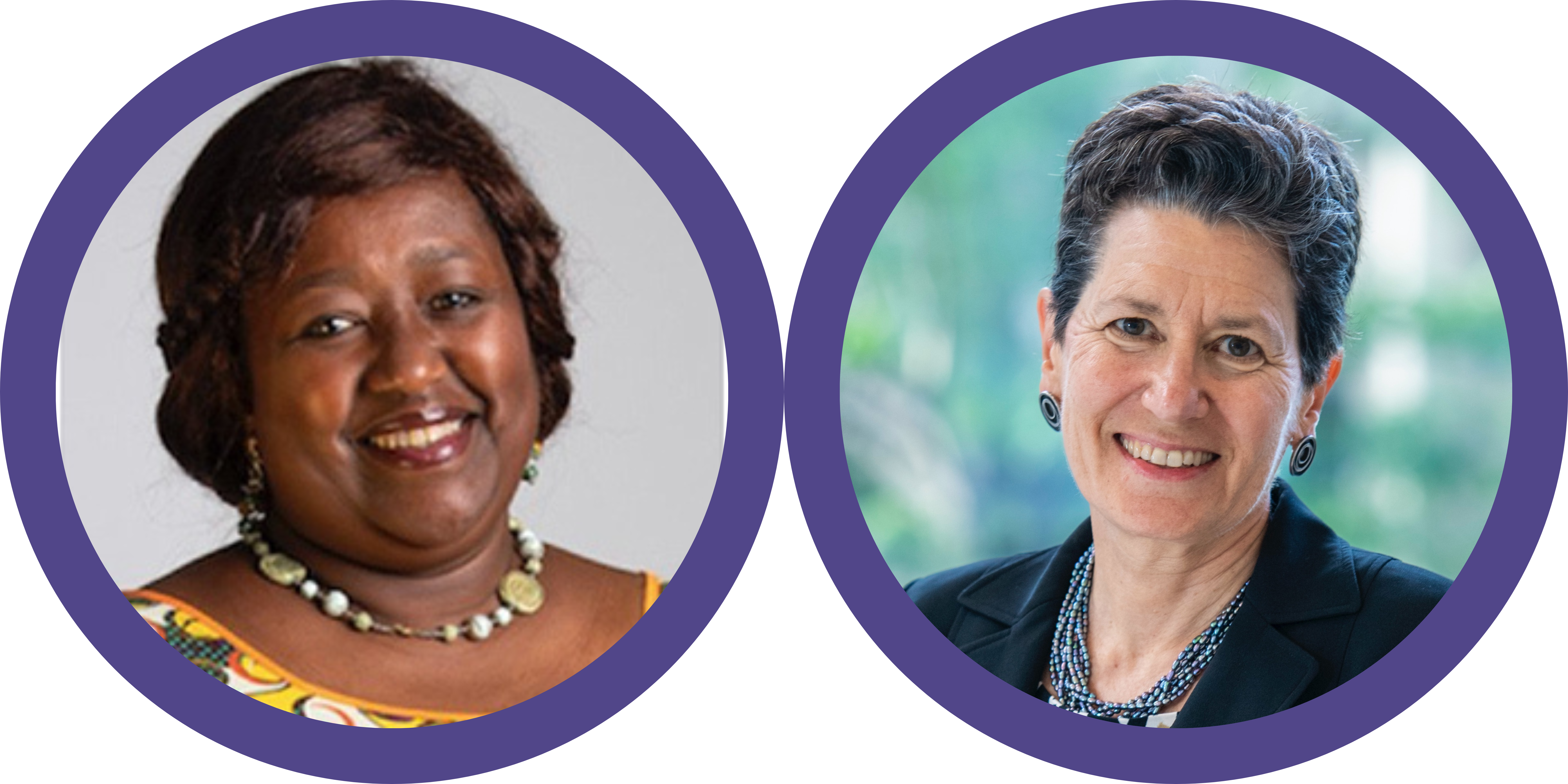 Headshots of Agnes Binagwaho and Lisa Hirschhorn