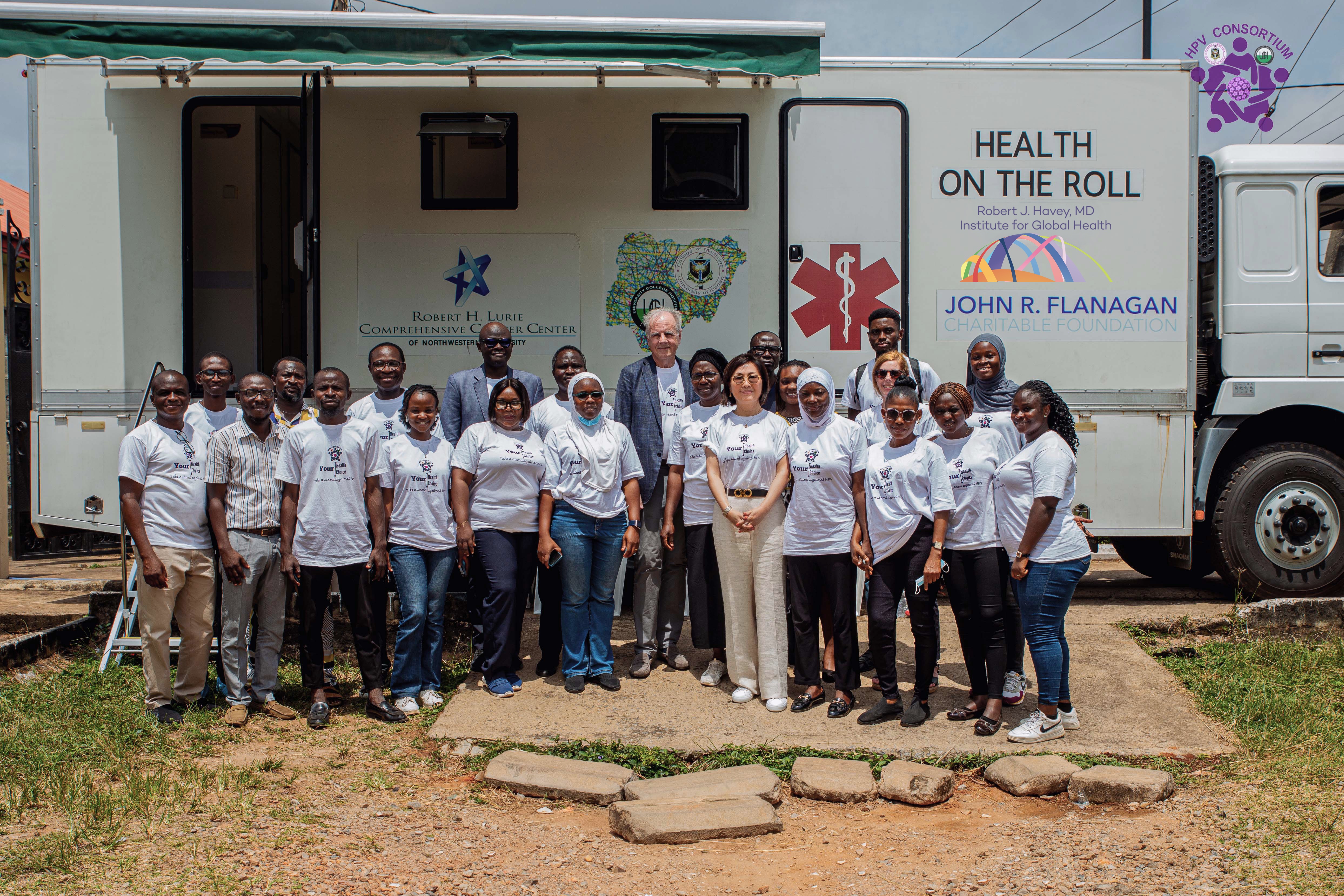 Health on the Roll mobile clinic launch with IGH leadership