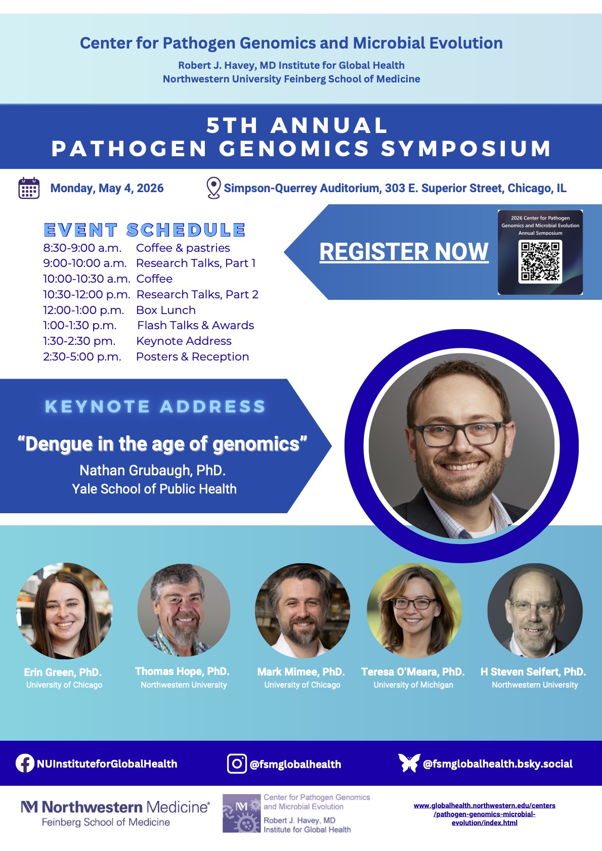 Speakers and schedule for the Pathogen Genomic Symposium 2026