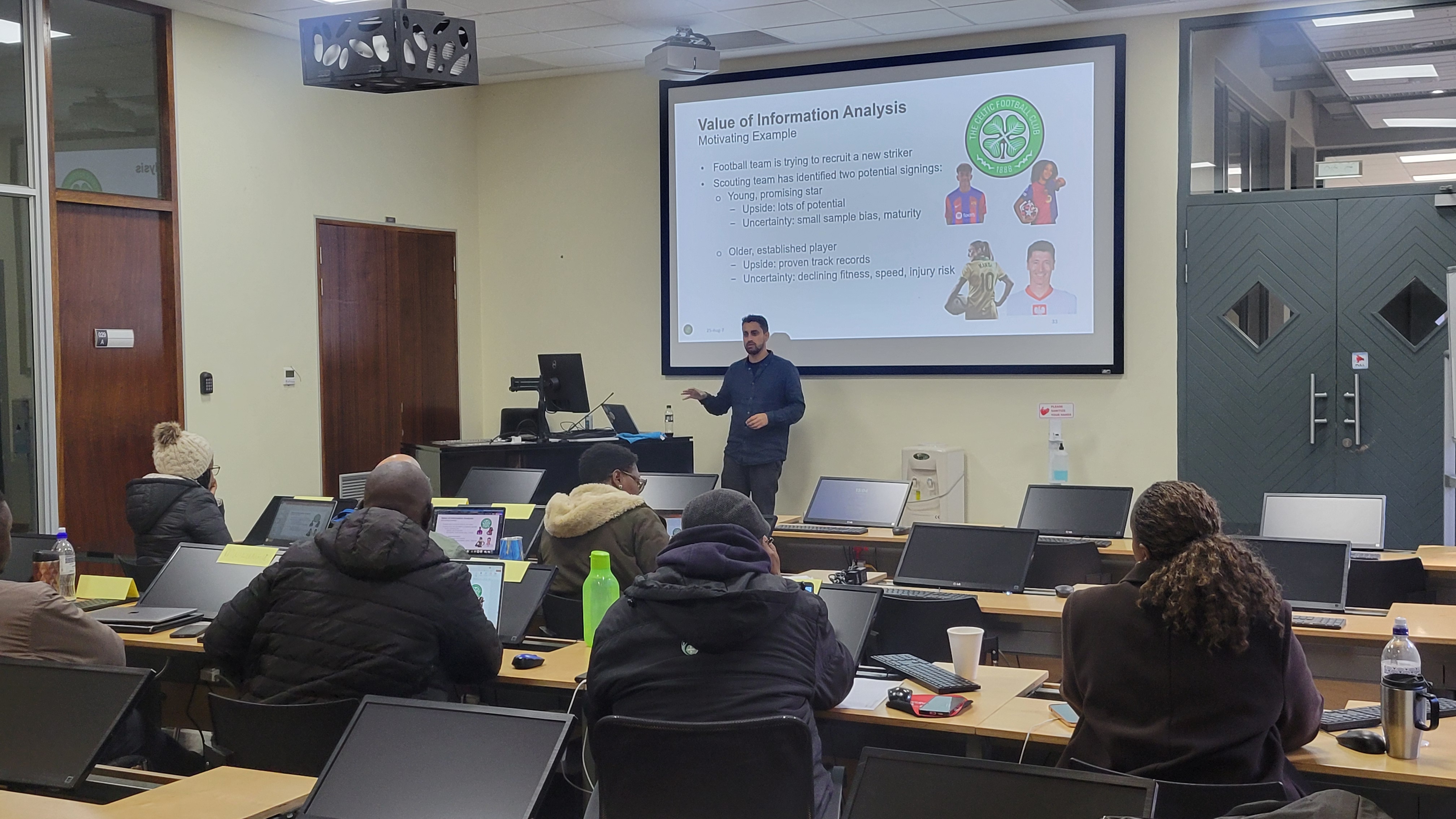 Ciaran Kohli-Lynch teaching a course on decision-analytic modelling