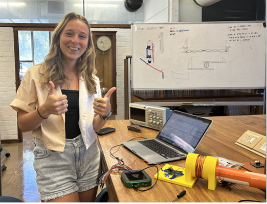 Marilene van den Berg (McCormick ‘25) and her team members worked on active noise cancellation for low-field MRI