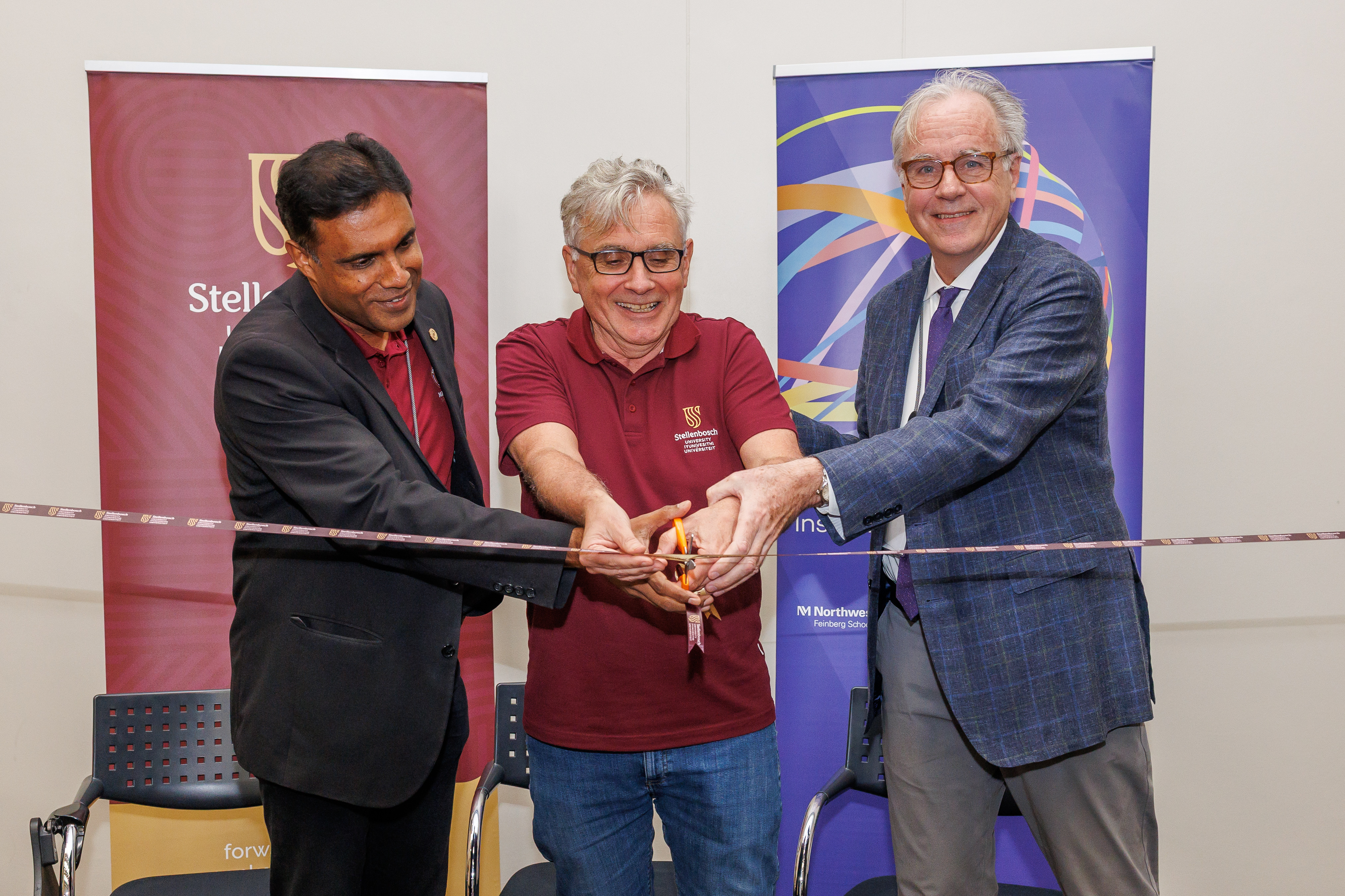 Ribbon-cutting ceremony at the SU/NU Hub launch